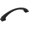 Jeffrey Alexander 128 mm Center-to-Center Matte Black Arched Roman Cabinet Pull 944-128MB